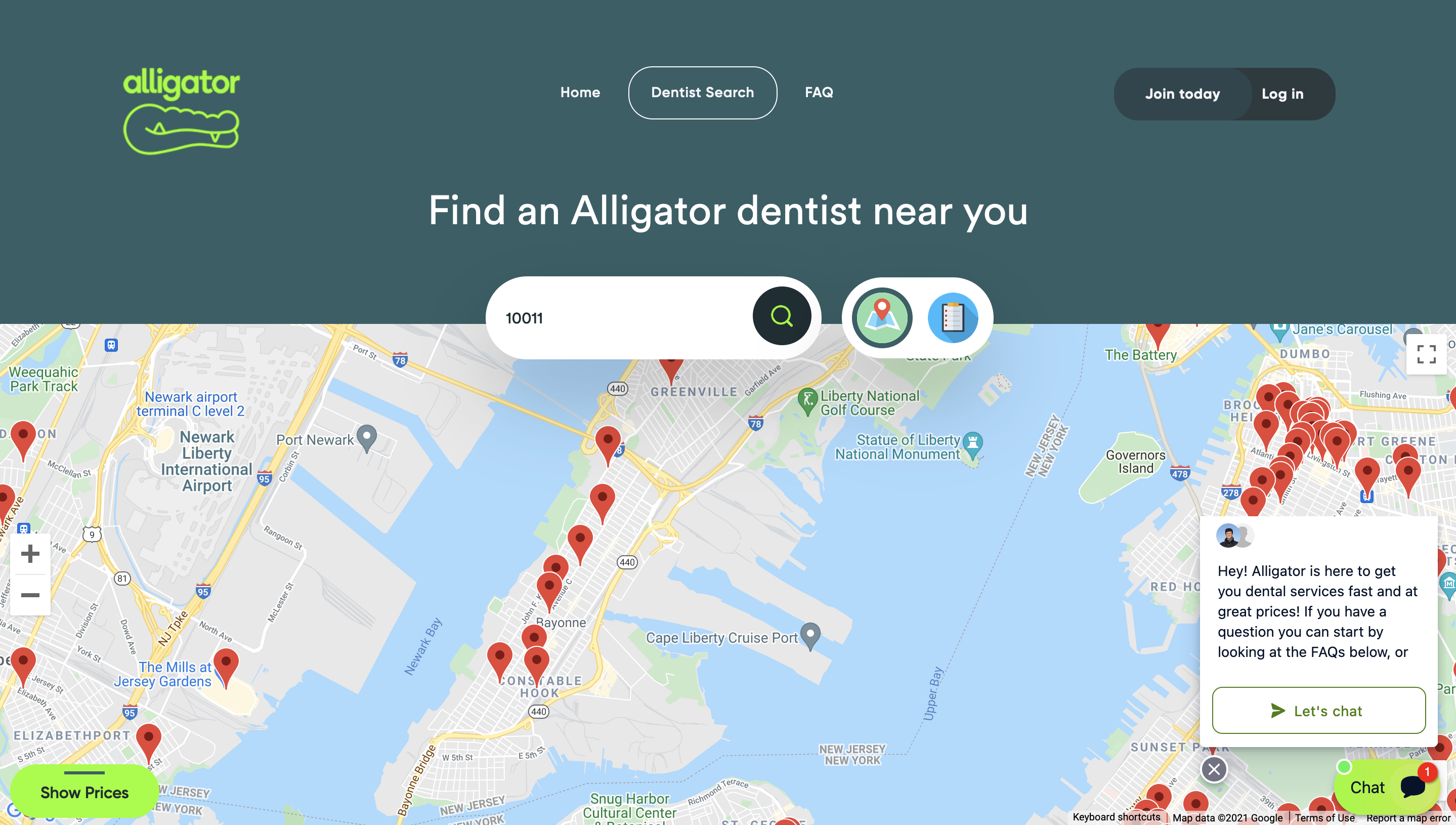 Alligator Dental Dentist Search Page